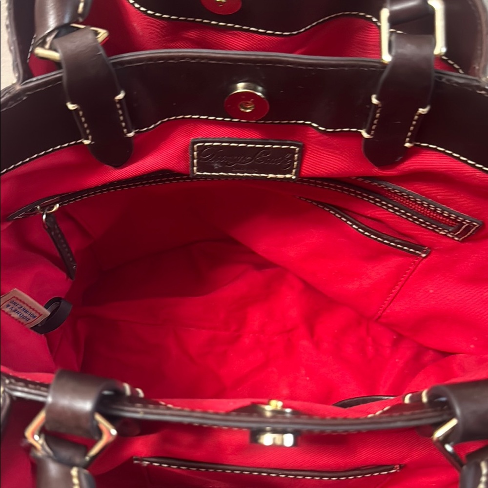 Dooney & Bourke Leather Satchel with Textured Finish - Picture 2 of 8